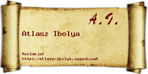 Atlasz Ibolya névjegykártya